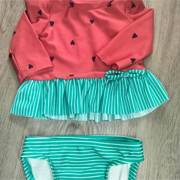 Baby Girl 0-3 Swim Suits Rash Guard | Lot of 2 - Picture 3 of 5
